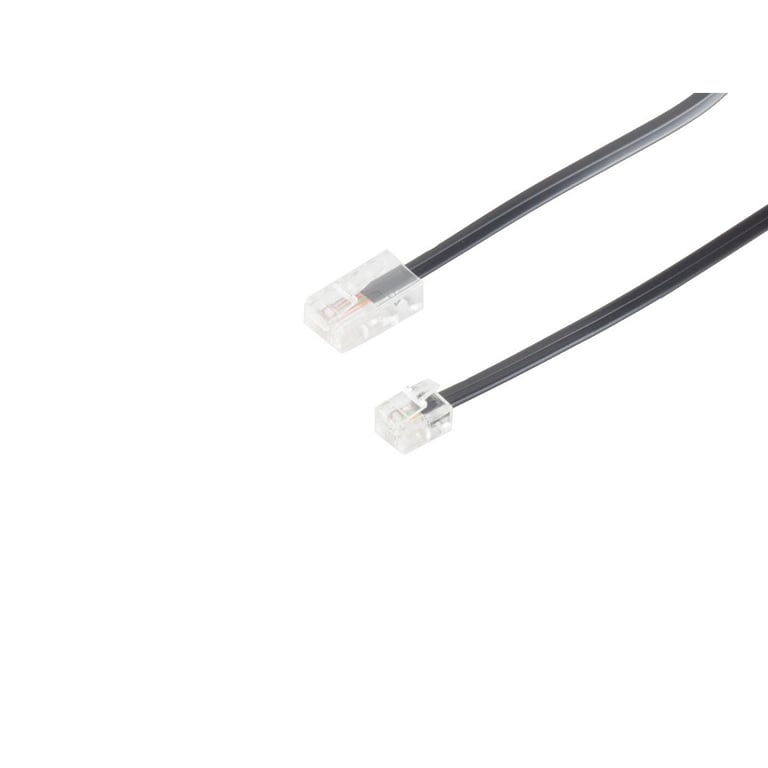 S-Conn S/CONN 70253- kabel telefoniczny 3 m Czarny, Przezroczysty