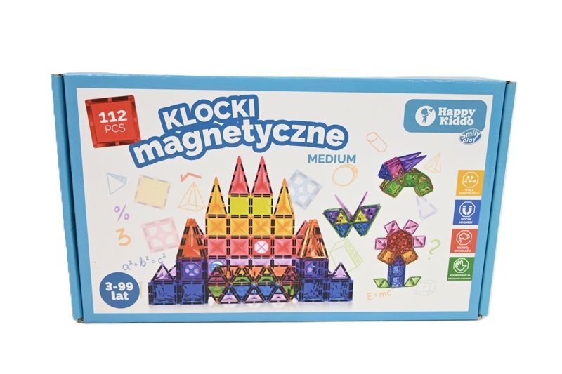 Klocki magnetyczne - 112 elementów - klocki