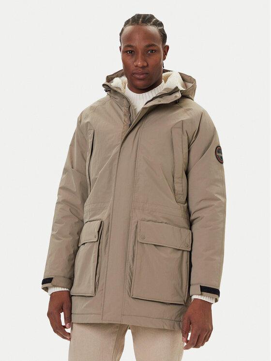 Napapijri Kurtka zimowa A-Diries NP0A88TE Beżowy Regular Fit