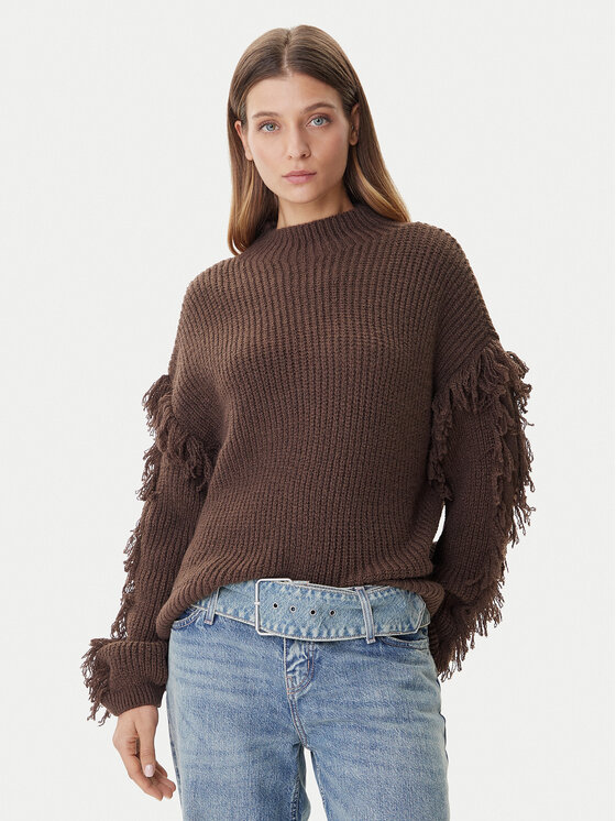 ONLY Sweter Molly 15363467 Brązowy Regular Fit