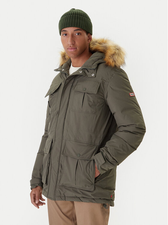 Hunter Parka Angus HARM0018252 Zielony Regular Fit