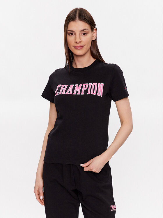 Champion T-Shirt 116084 Czarny Custom Fit