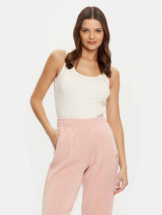 Guess Top V4YP06 K8RT2 Écru Regular Fit