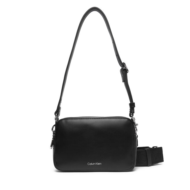 Torebka Calvin Klein Webbing Double Strap Camera Bag LV04F3165G Czarny