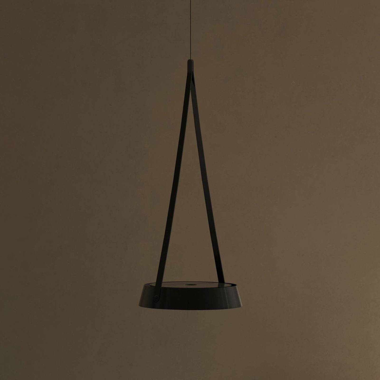 Sigor Lampa wisząca Mahina, możliwość ściemniania, czarny, salon / jadalnia, aluminium, nowoczesny