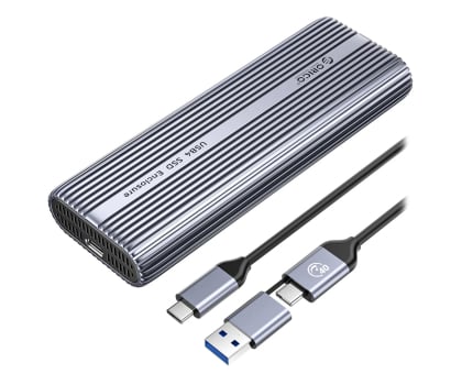 Orico Obudowa SSD M.2 NVMe, USB-C 40 Gbps, z wentylatorem, metalow ACOM2-U4-GY-BP