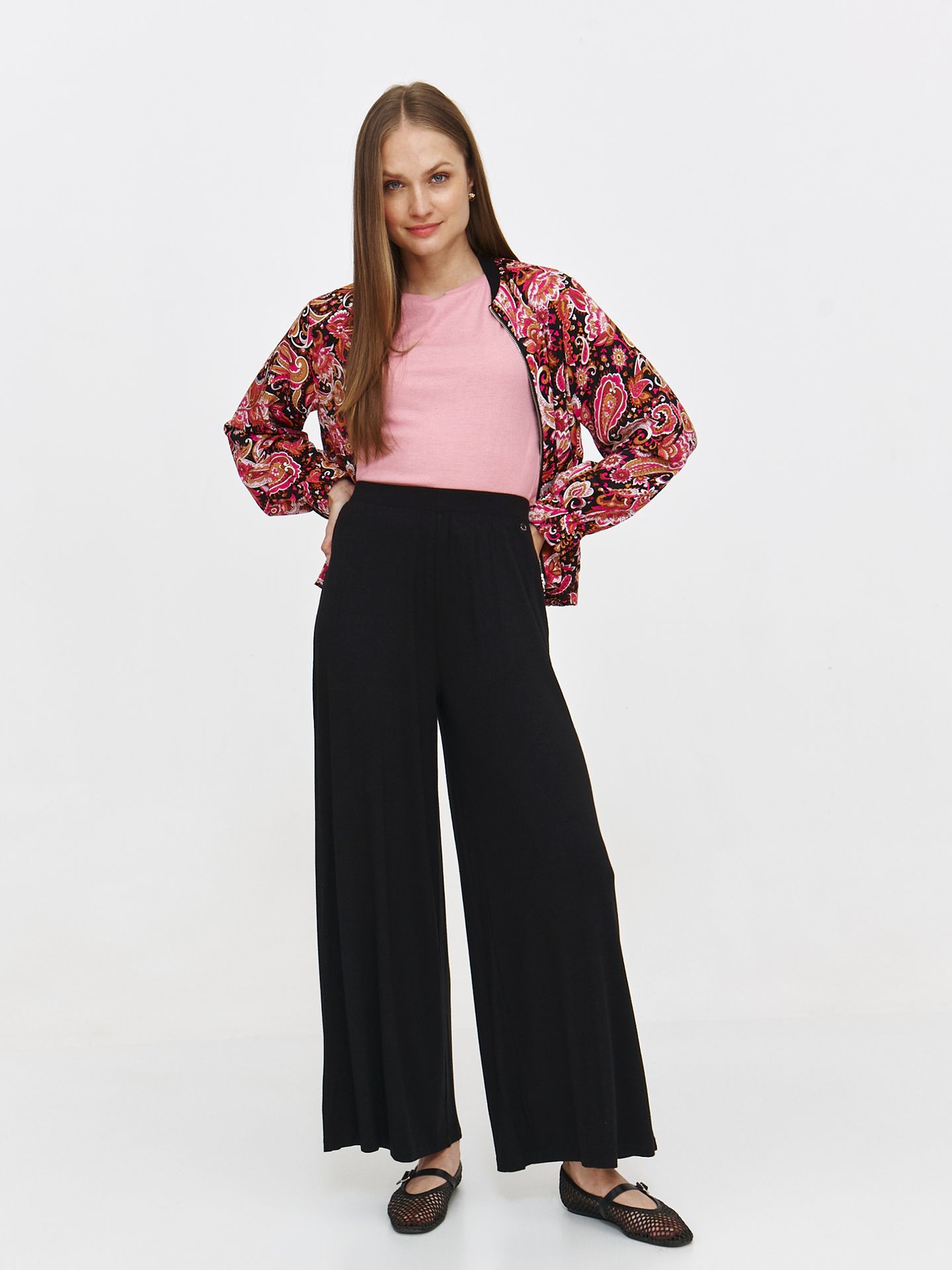 Spodnie z wiskozy o luźnym kroju