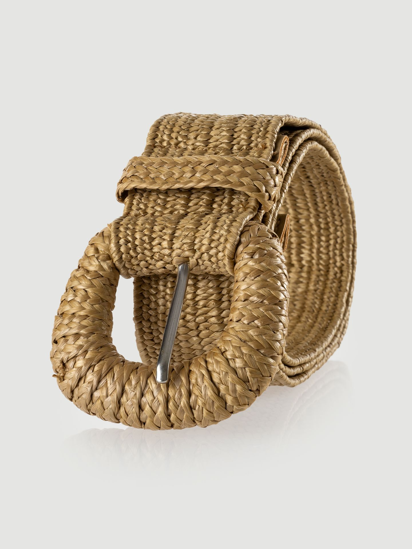 Beżowy pasek w stylu rafi