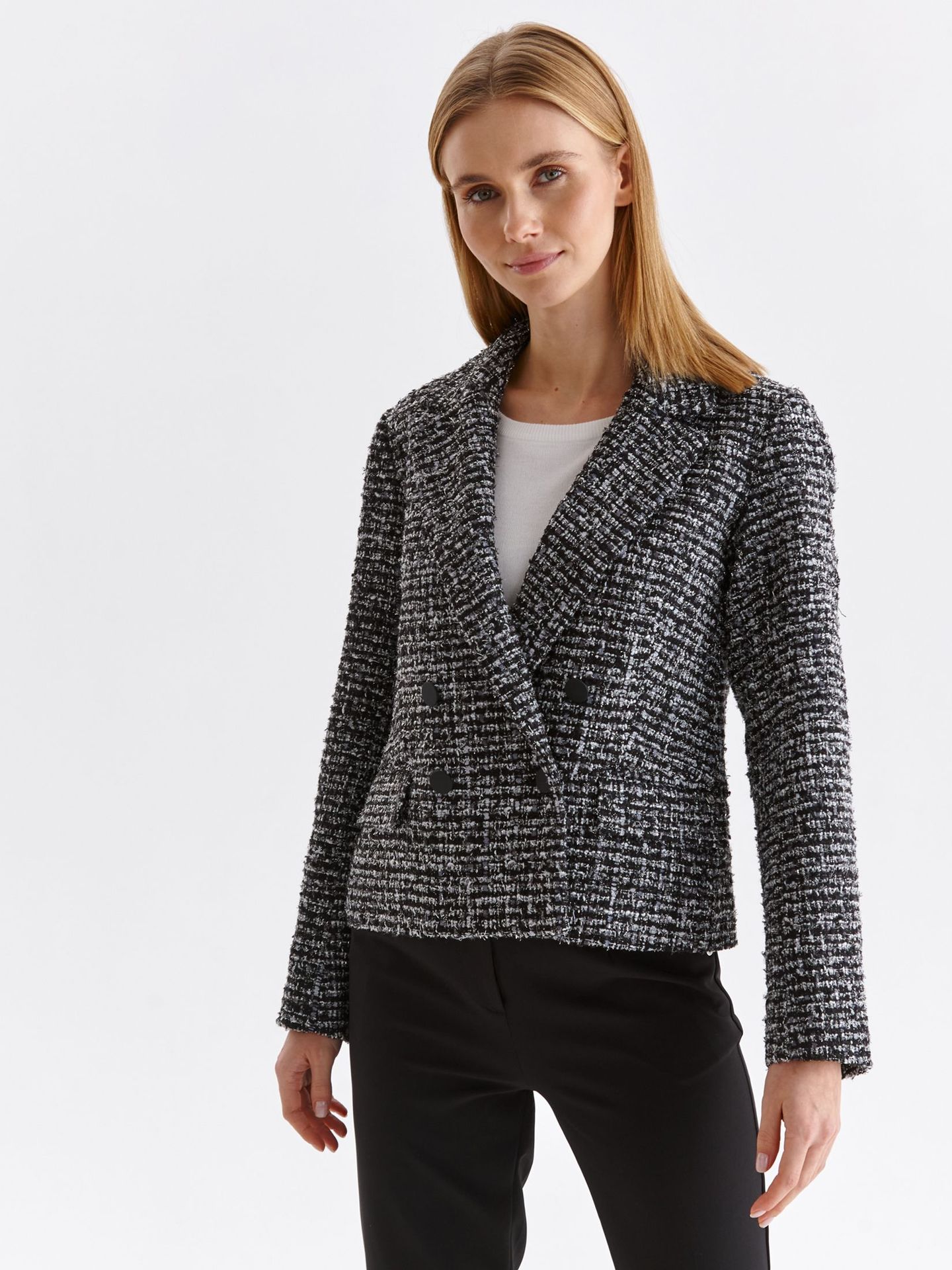 żakiet damski czarny - SZK0683CA żakiet - TOP SECRET - Odzieżowy sklep internetowy TOP SECRET