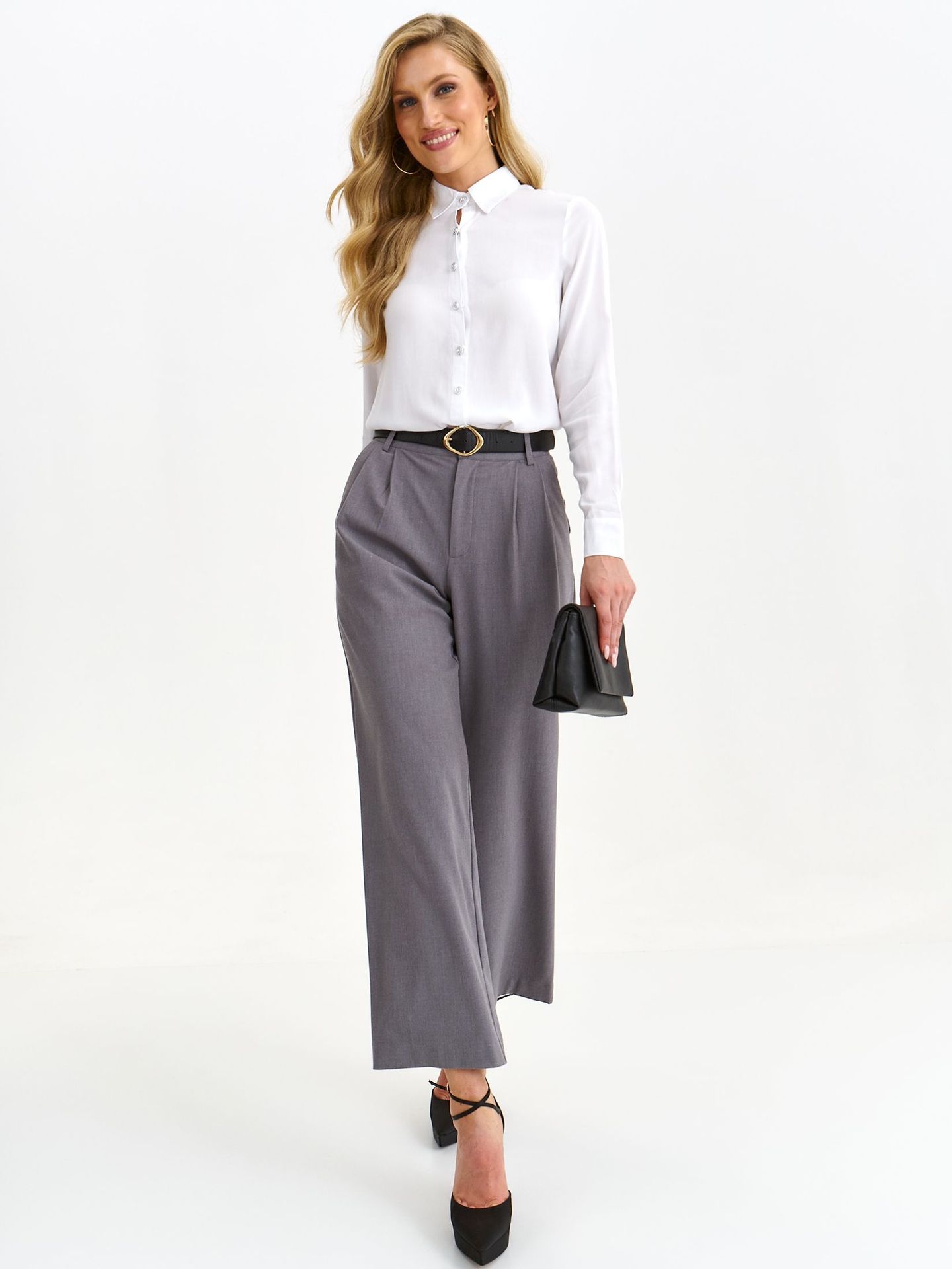 Spodnie damskie szare - SSP4326SZ spodnie długie - TOP SECRET - Odzieżowy sklep internetowy TOP SECRET