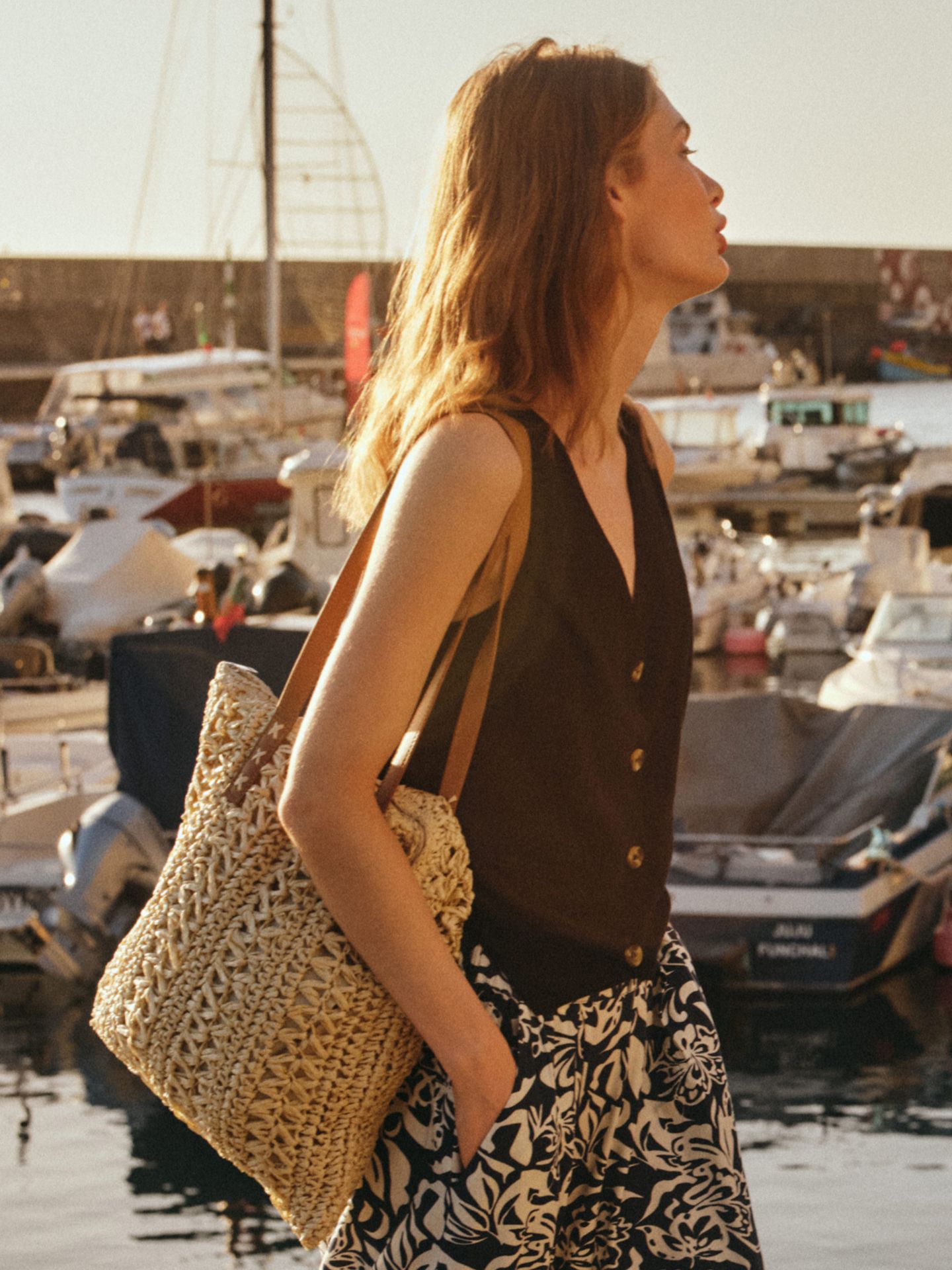 Wiskozowo-lniana kamizelka