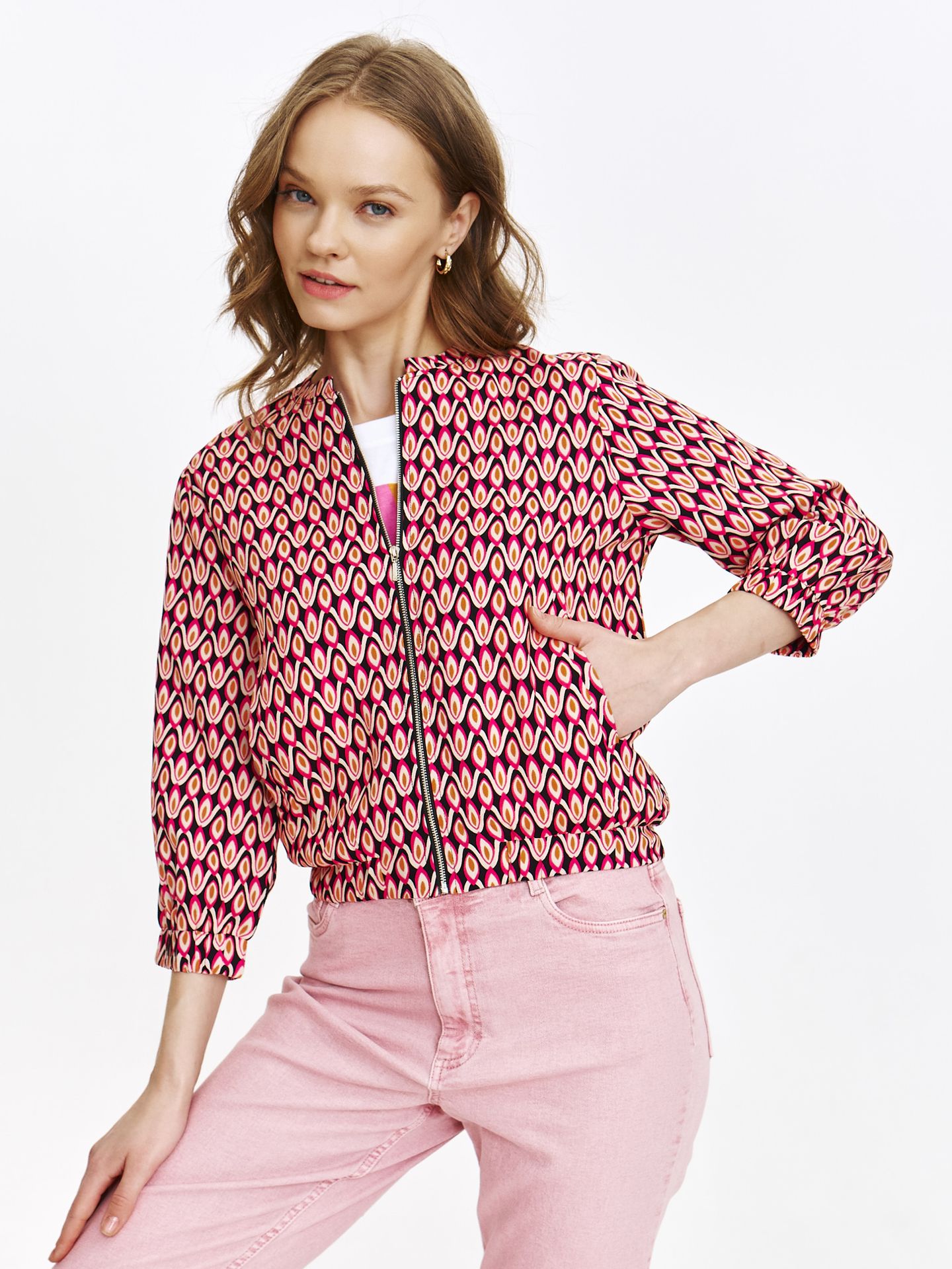 Wiskozowa kurtka typu bomberka