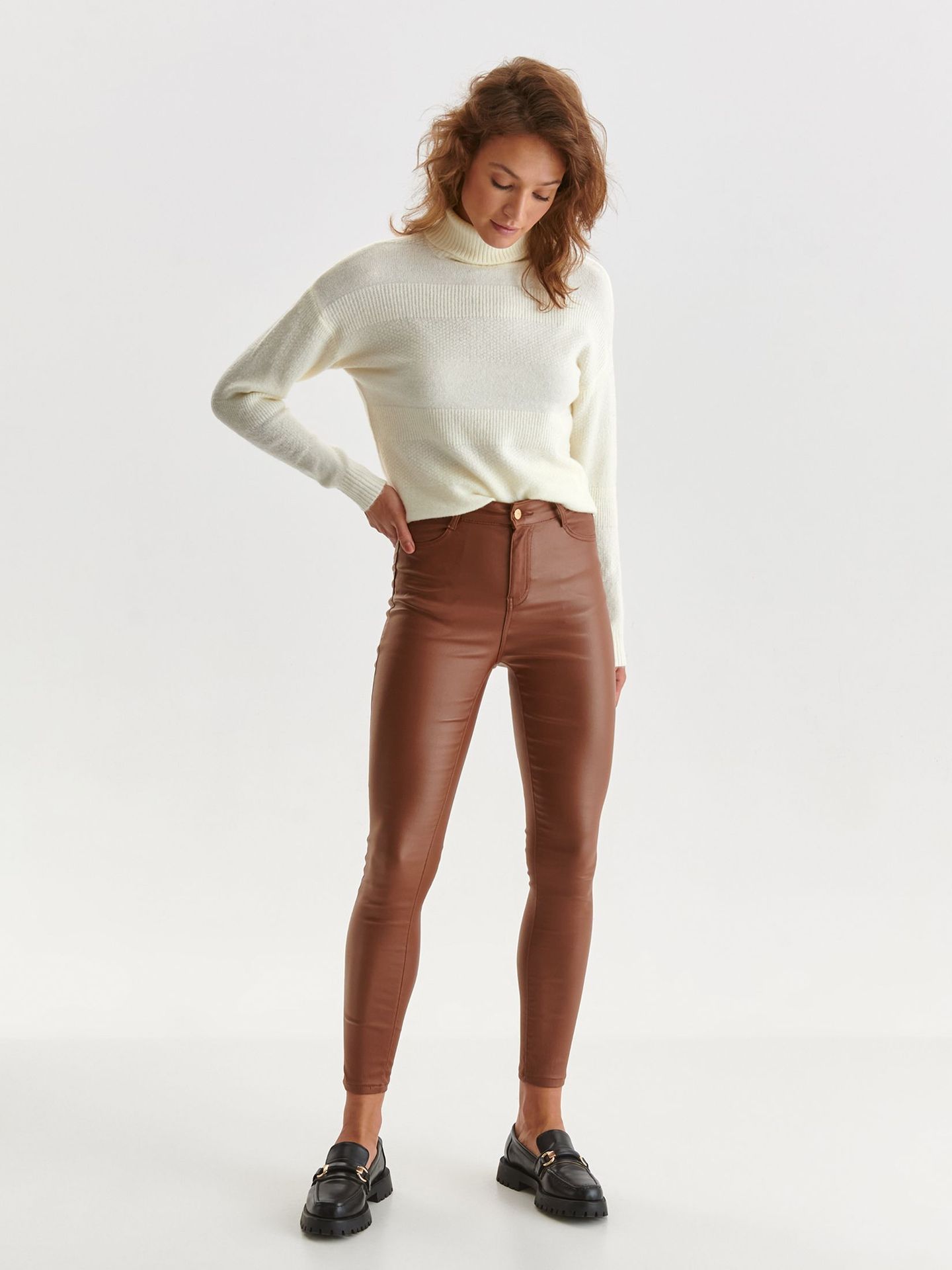 Spodnie damskie camel - SSP4192B5 spodnie długie - TOP SECRET - Odzieżowy sklep internetowy TOP SECRET