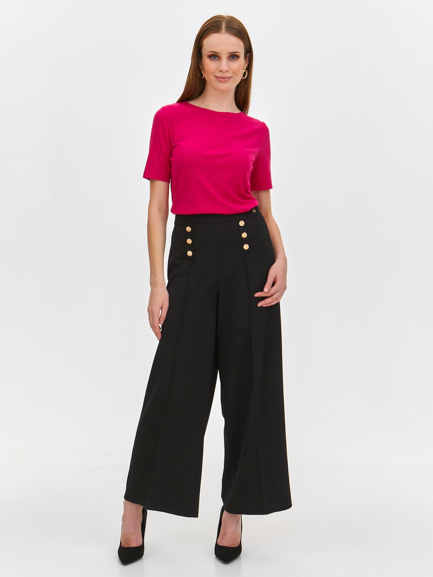 Spodnie damskie czarne - SSP4382CA spodnie długie - TOP SECRET - Odzieżowy sklep internetowy TOP SECRET