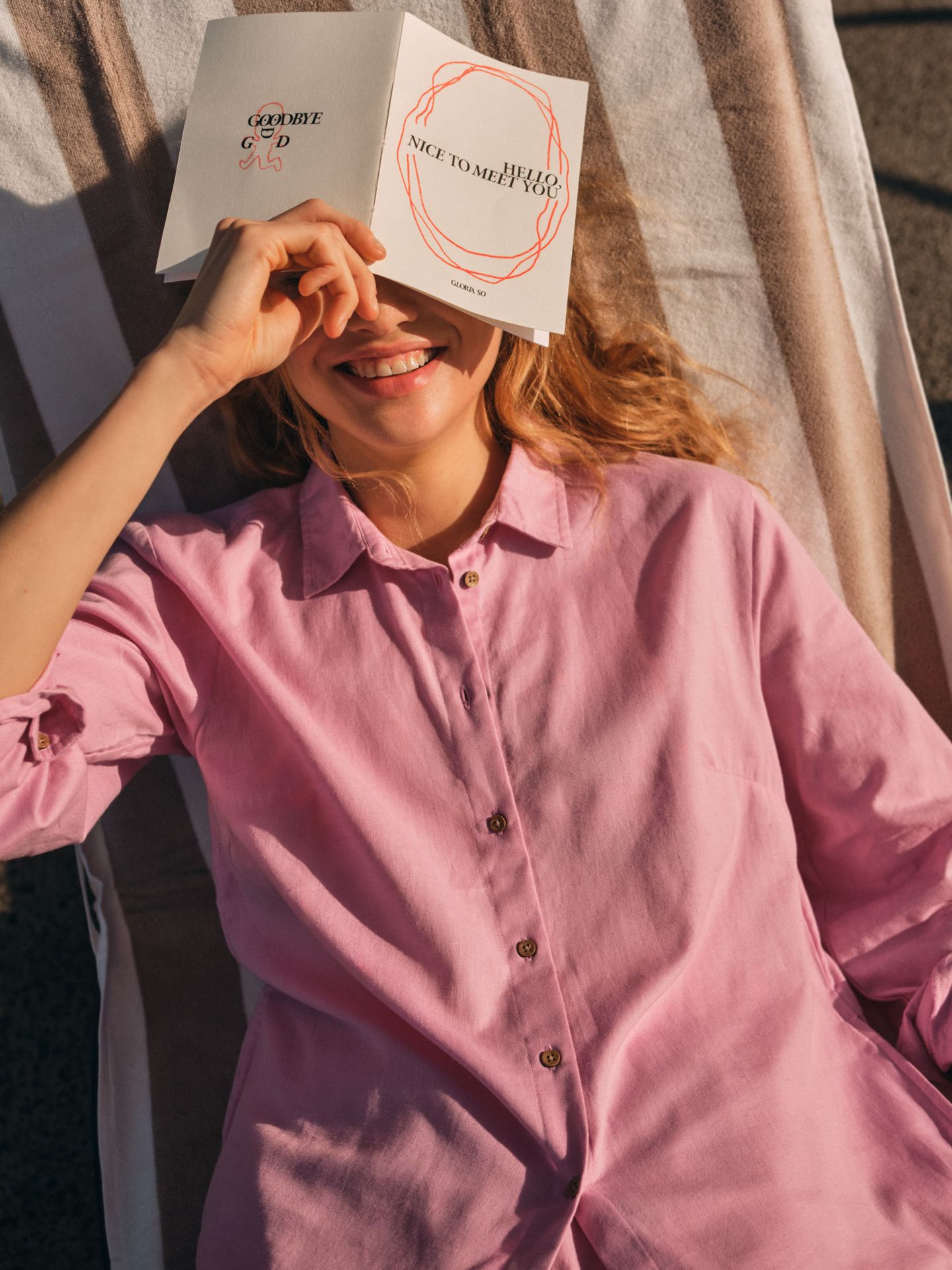 Pastelowa koszula bawełniano-lniana