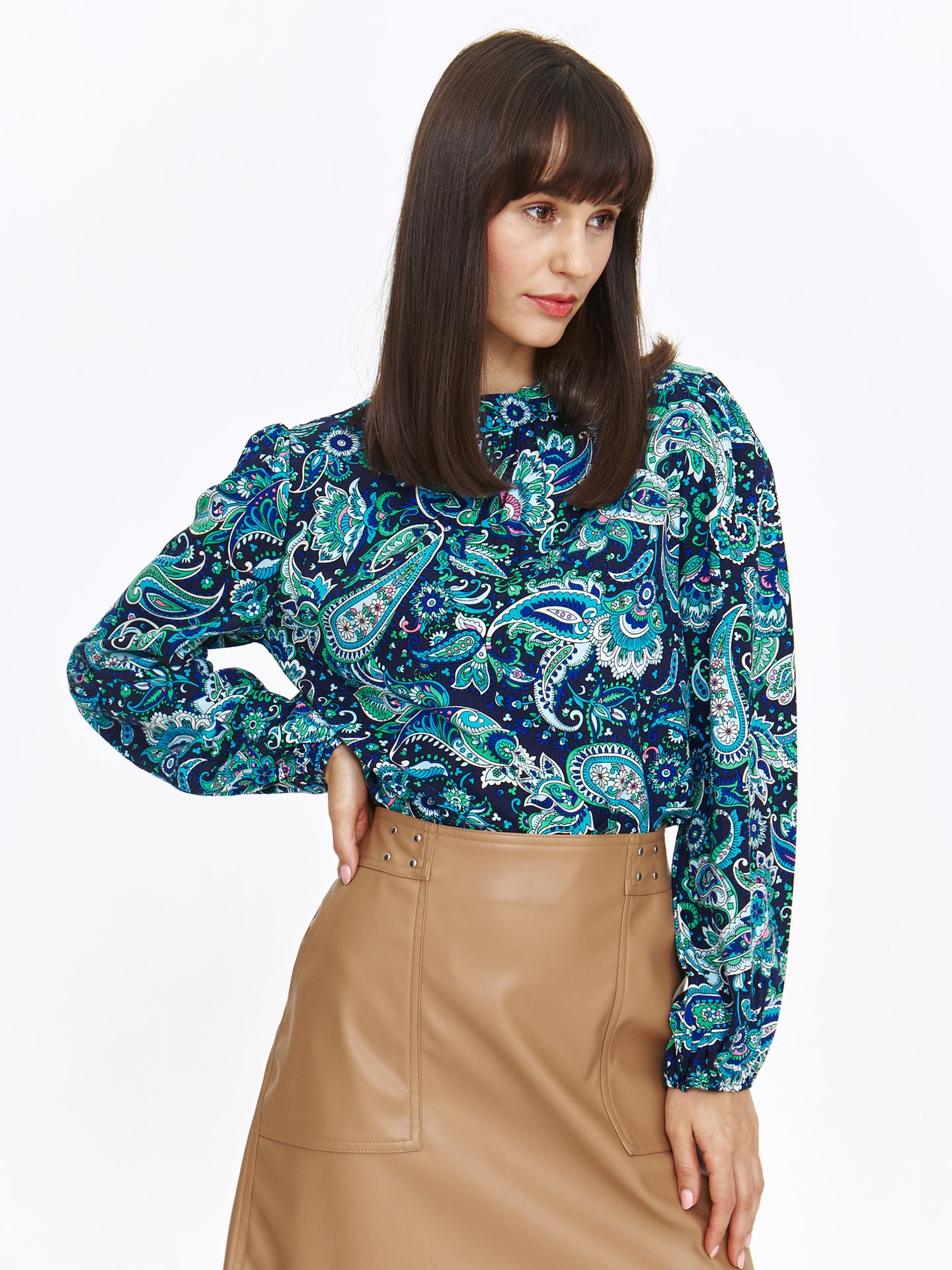 Elegancka bluzka damska z długim rękawem