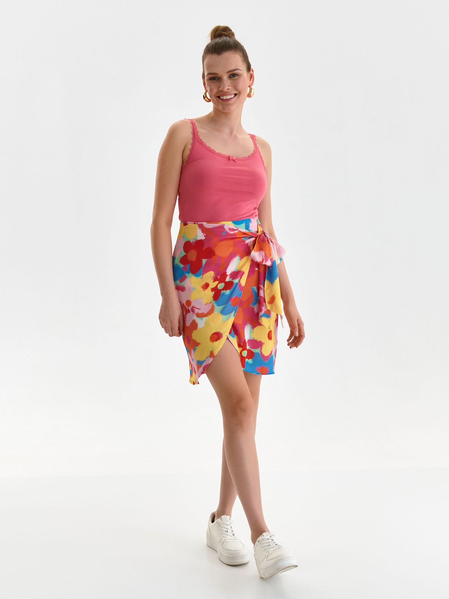 Spódnica damska różowa ołówkowa - DSD0051RO spódnica regularna - DRYWASH - Odzieżowy sklep internetowy TOP SECRET