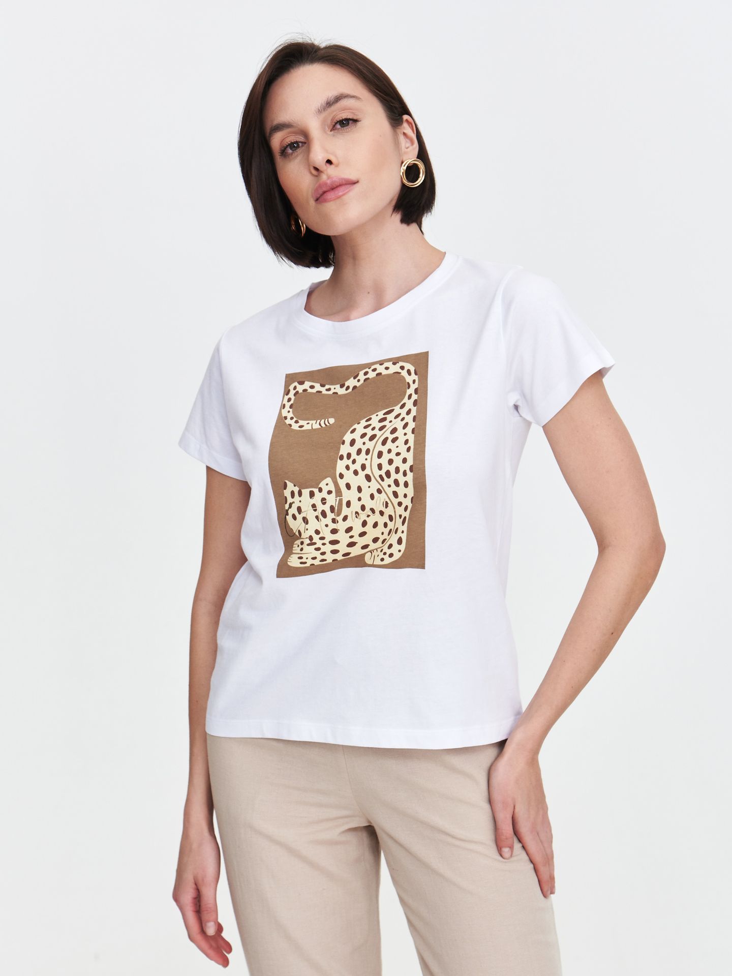 T-shirt ze zwierzęcym nadrukiem