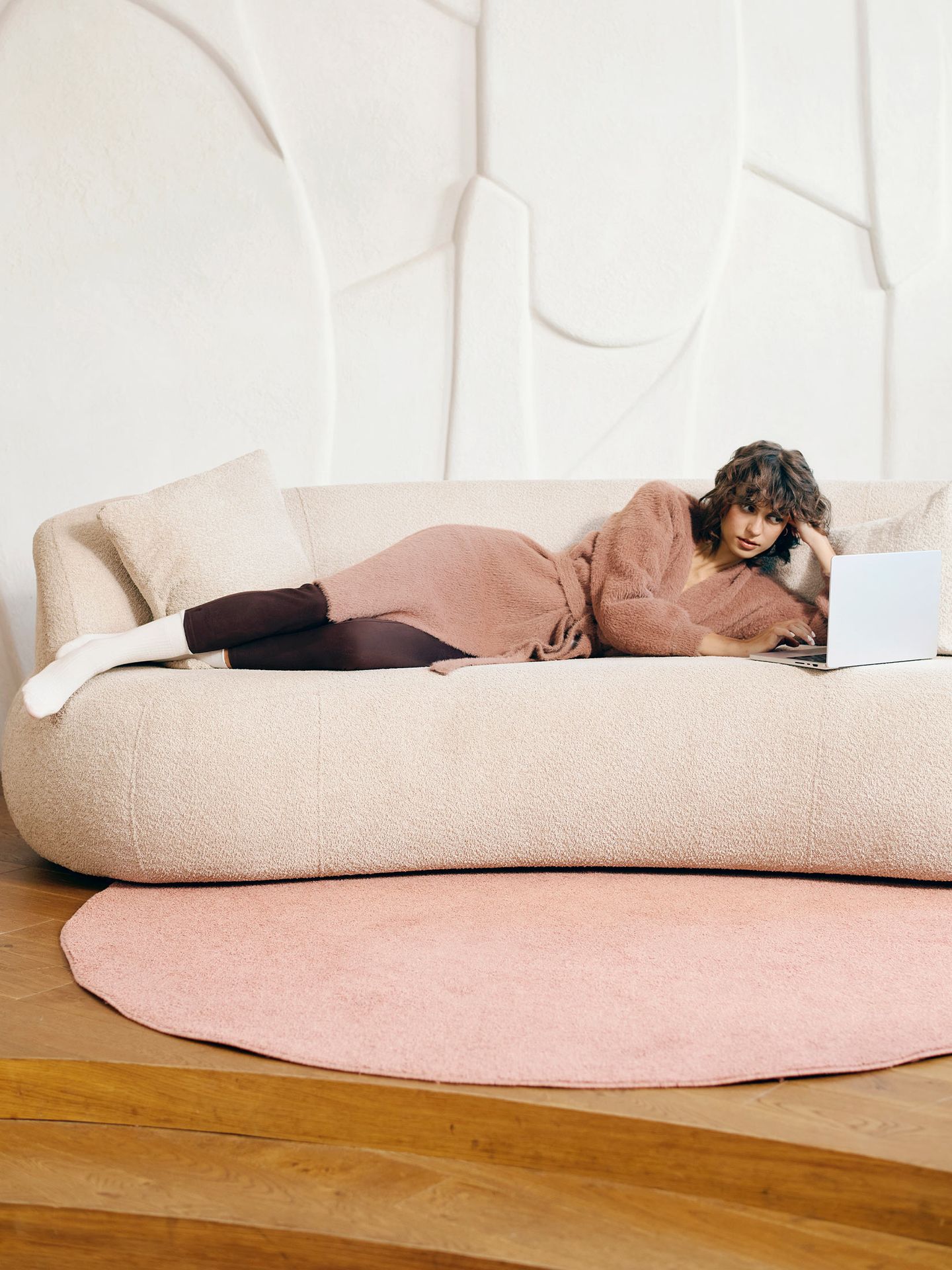 Długi kardigan taupe