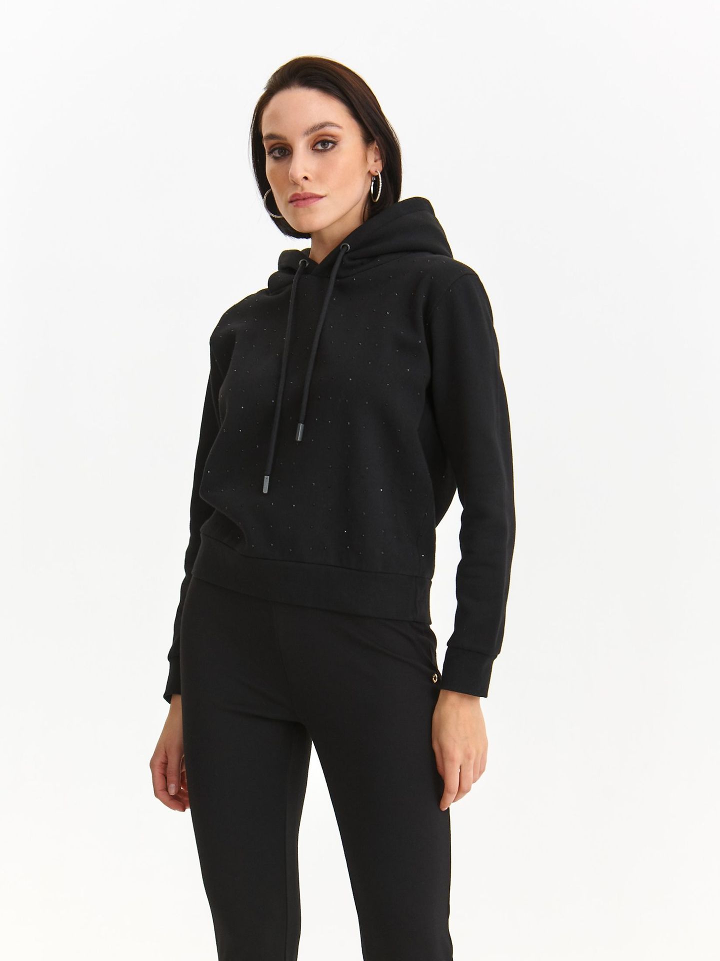 Bluza damska czarna - SBL1265CA bluza nierozpinana - TOP SECRET - Odzieżowy sklep internetowy TOP SECRET