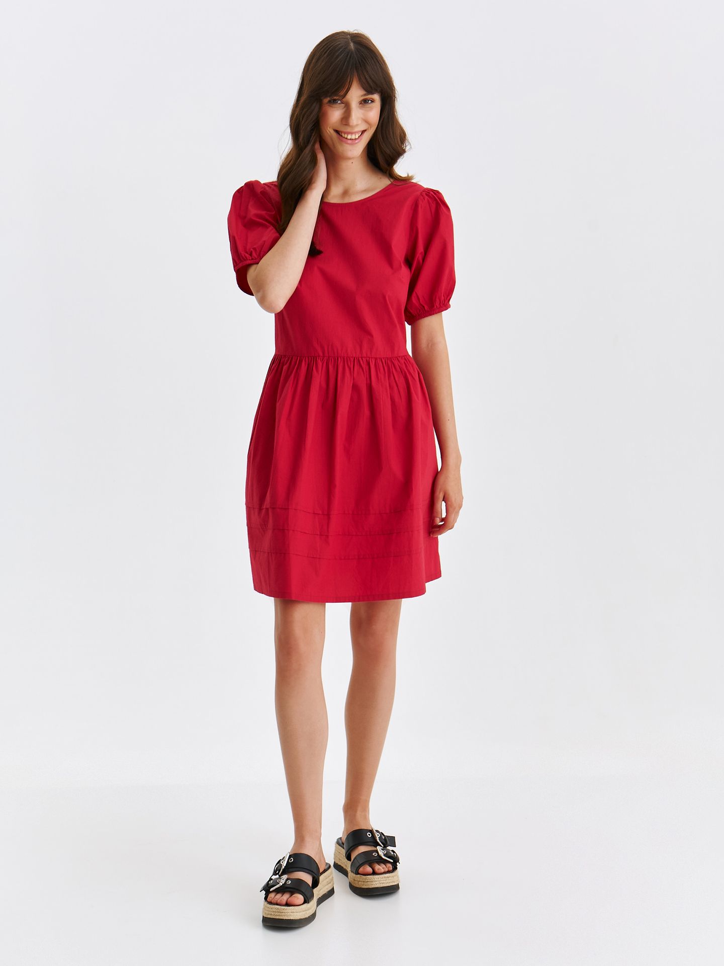 Sukienka damska czerwona - SSU4696CE sukienka - TOP SECRET - Odzieżowy sklep internetowy TOP SECRET