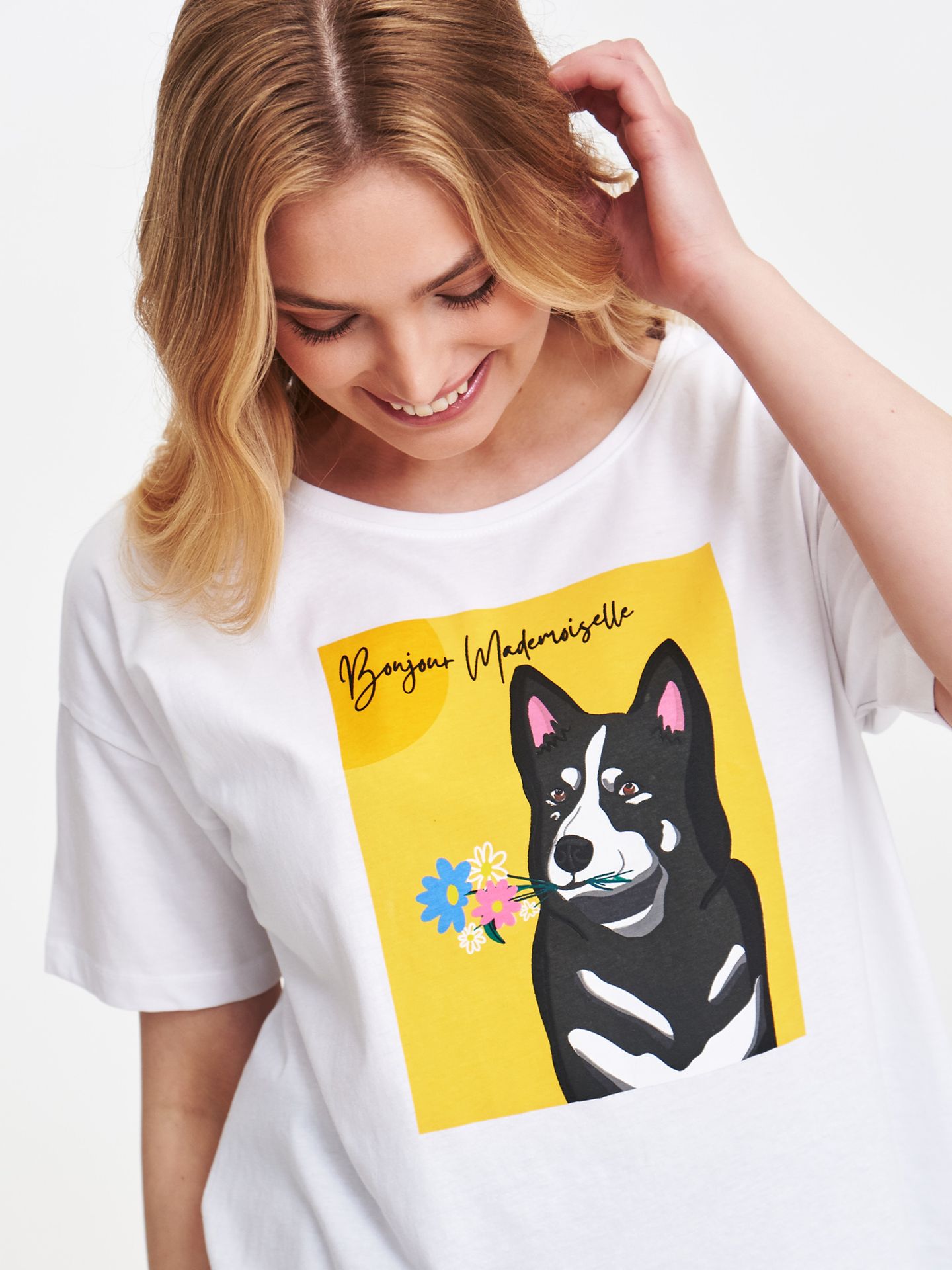 Bawełniany t-shirt z nadrukiem