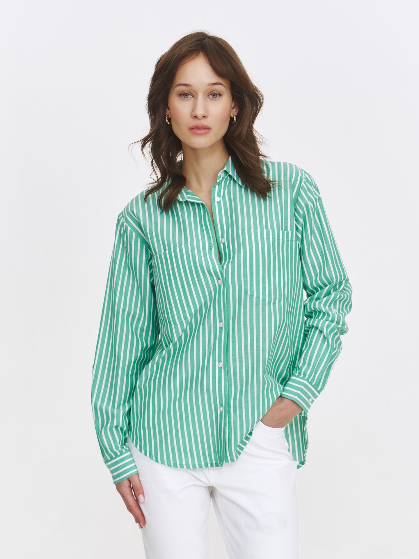 Koszula w zielone paski