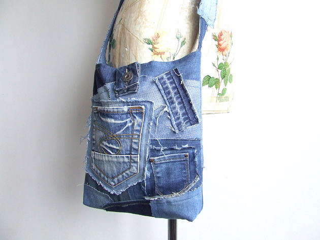 Torba jeans przez ramię, crossbody