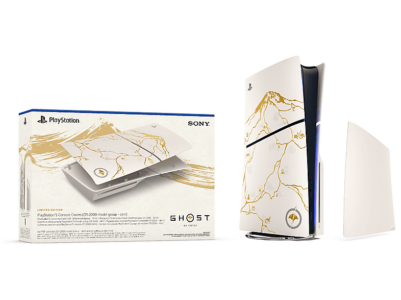 Osłona konsoli PLAYSTATION 5 Slim – edycja limitowana Gold Ghost of Yōtei Biało-złoty
