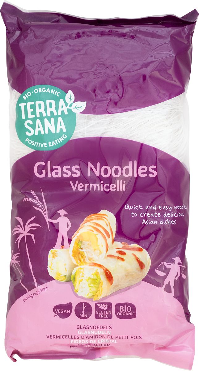 Terrasana Makaron (z grochu) szklany vermicelli 200 g Bio - makaron