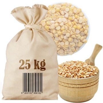 Groch Żółty Łuskany Połówki 25KG Worek Hurt