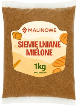 Siemię Lniane Mielone 1kg Len Mielony Naturalne Doskonałe