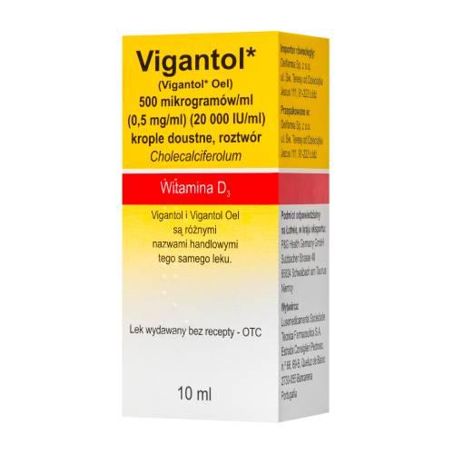 Vigantol Krople 500 µg, 10 ml (Delfarma) - lek z Witaminą D