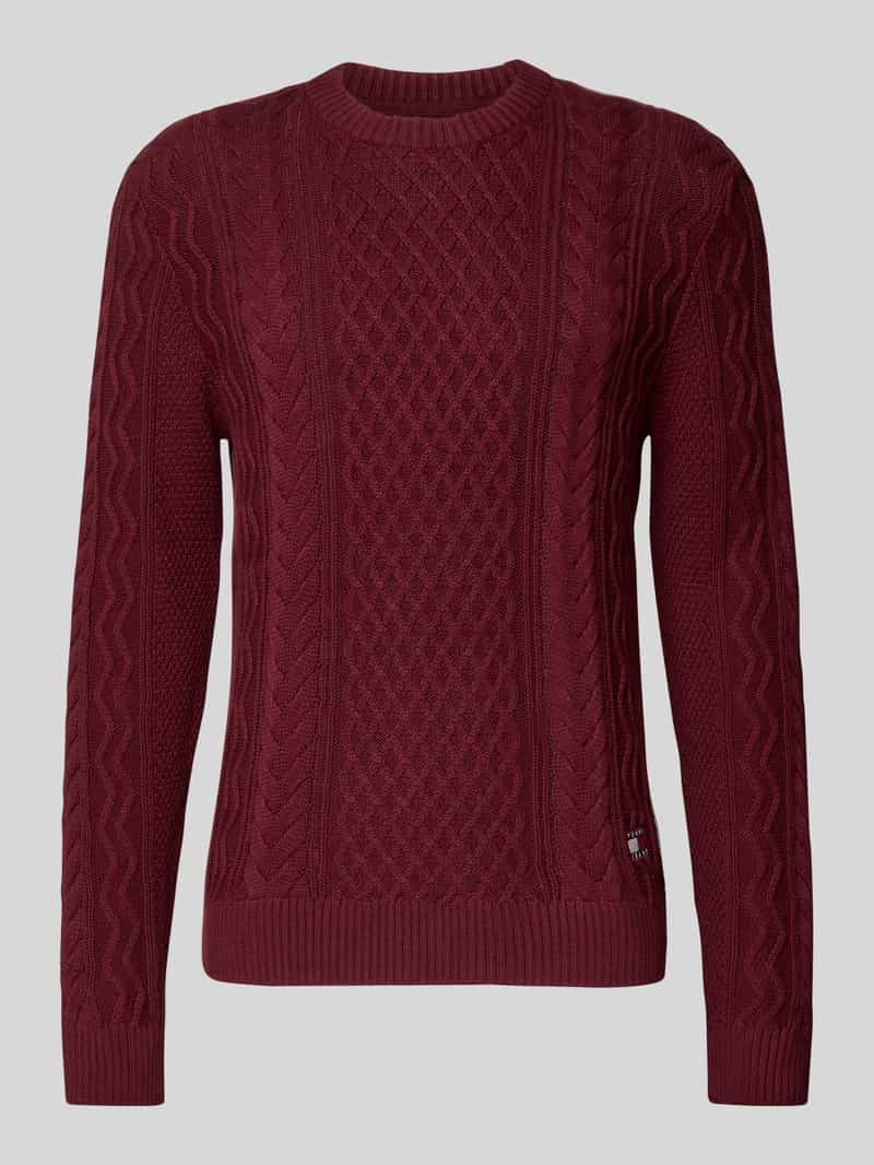 Sweter z dzianiny o kroju slim fit z mieszanki bawełny