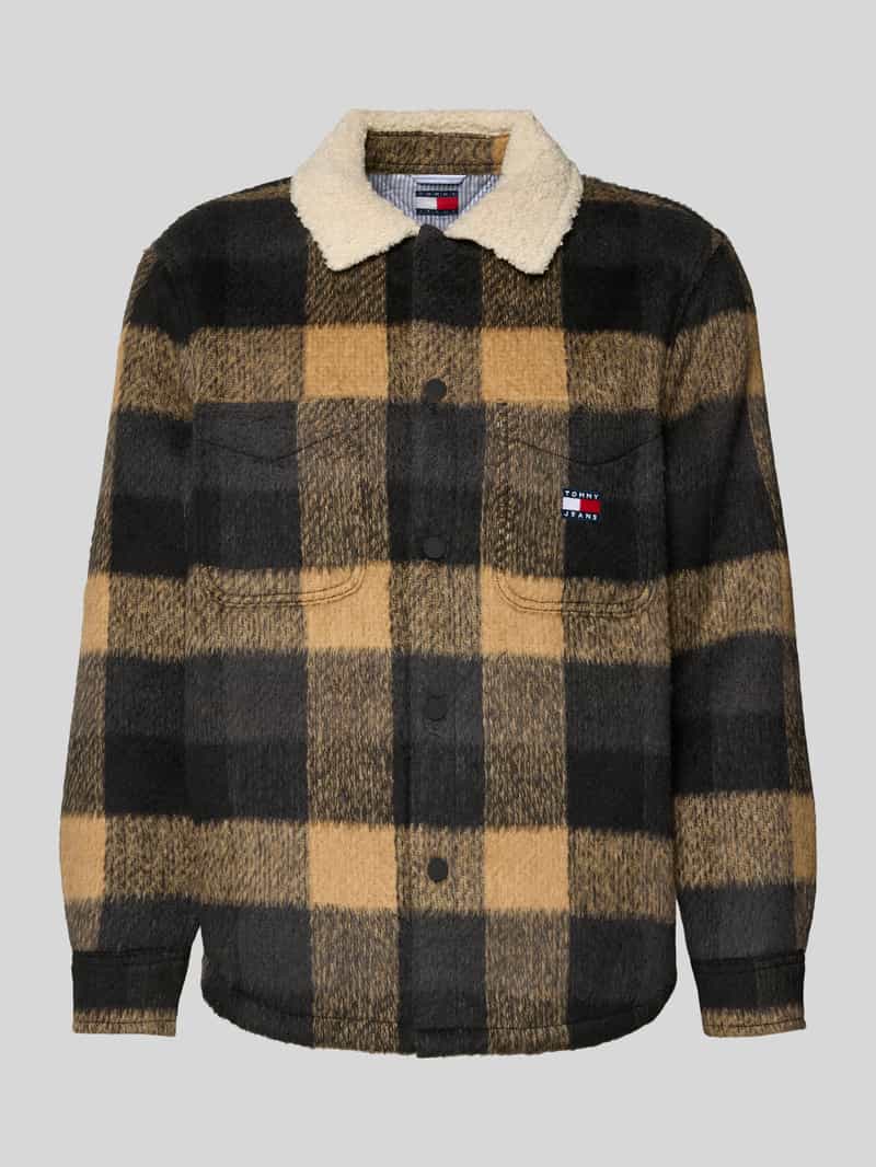 Kurtka koszulowa o kroju oversized z polarowym futerkiem