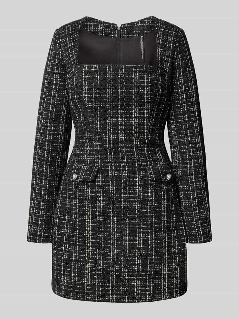 Sukienka mini z prostokątnym dekoltem model ‘SANDRA’