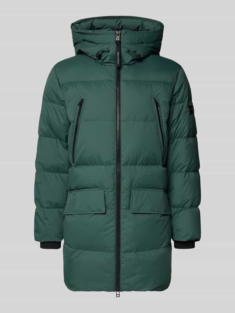 Płaszcz puchowy o kroju regular fit z kapturem