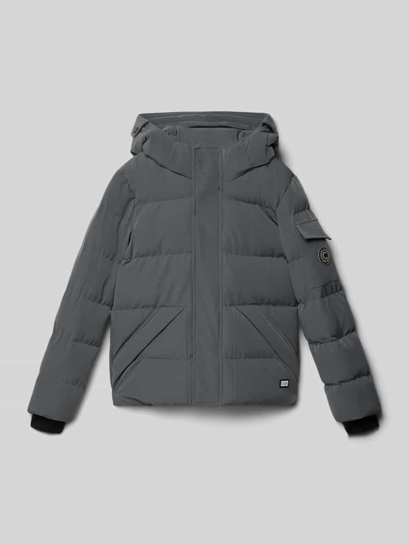 Kurtka pikowana o kroju regular fit z aplikacją z logo model ‘Camden’