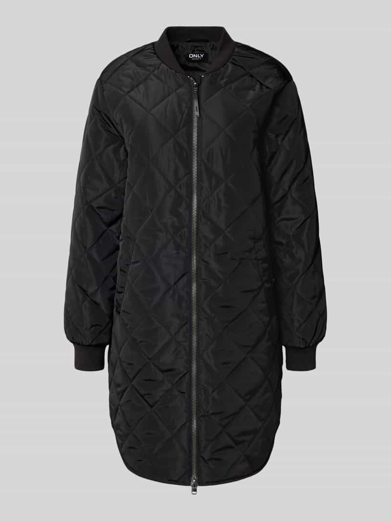 Płaszcz pikowany o kroju regular fit z kołnierzykiem baseballowym model ‘JESSICA’