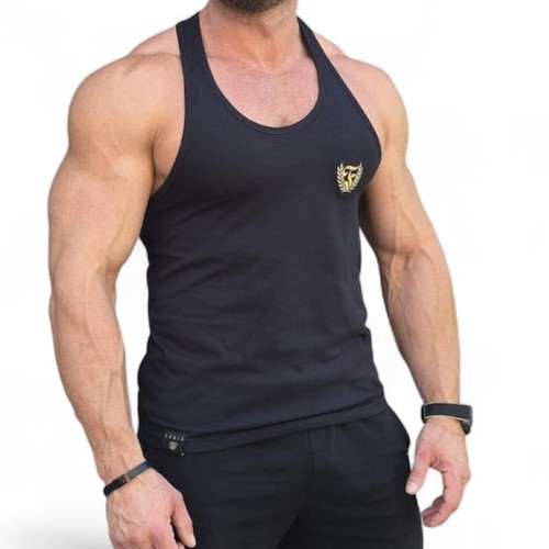 Tank top czarny męski zły haft Furia