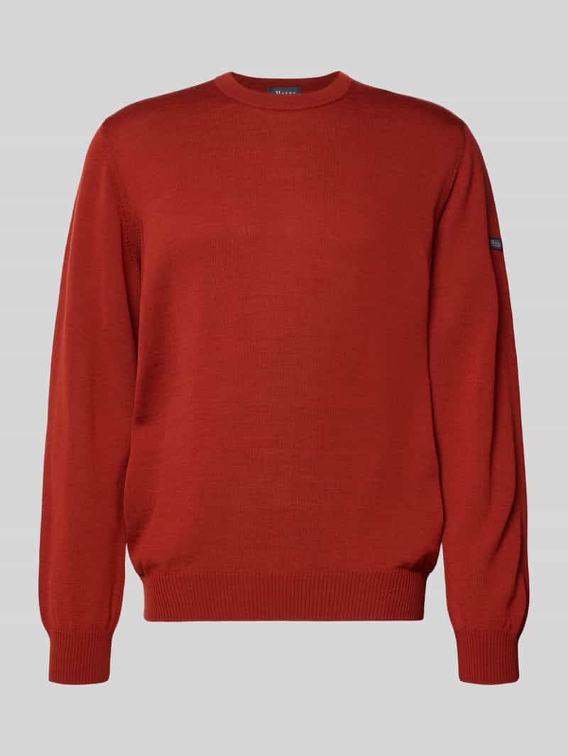 Sweter z dzianiny z prążkowanymi wykończeniami