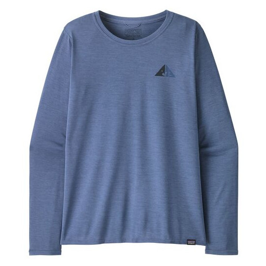 Koszulka damska Patagonia W's L/S Cap Cool Daily Graphic Shirt - Lands Rozmiar: XS / Kolor: ciemnoniebieski