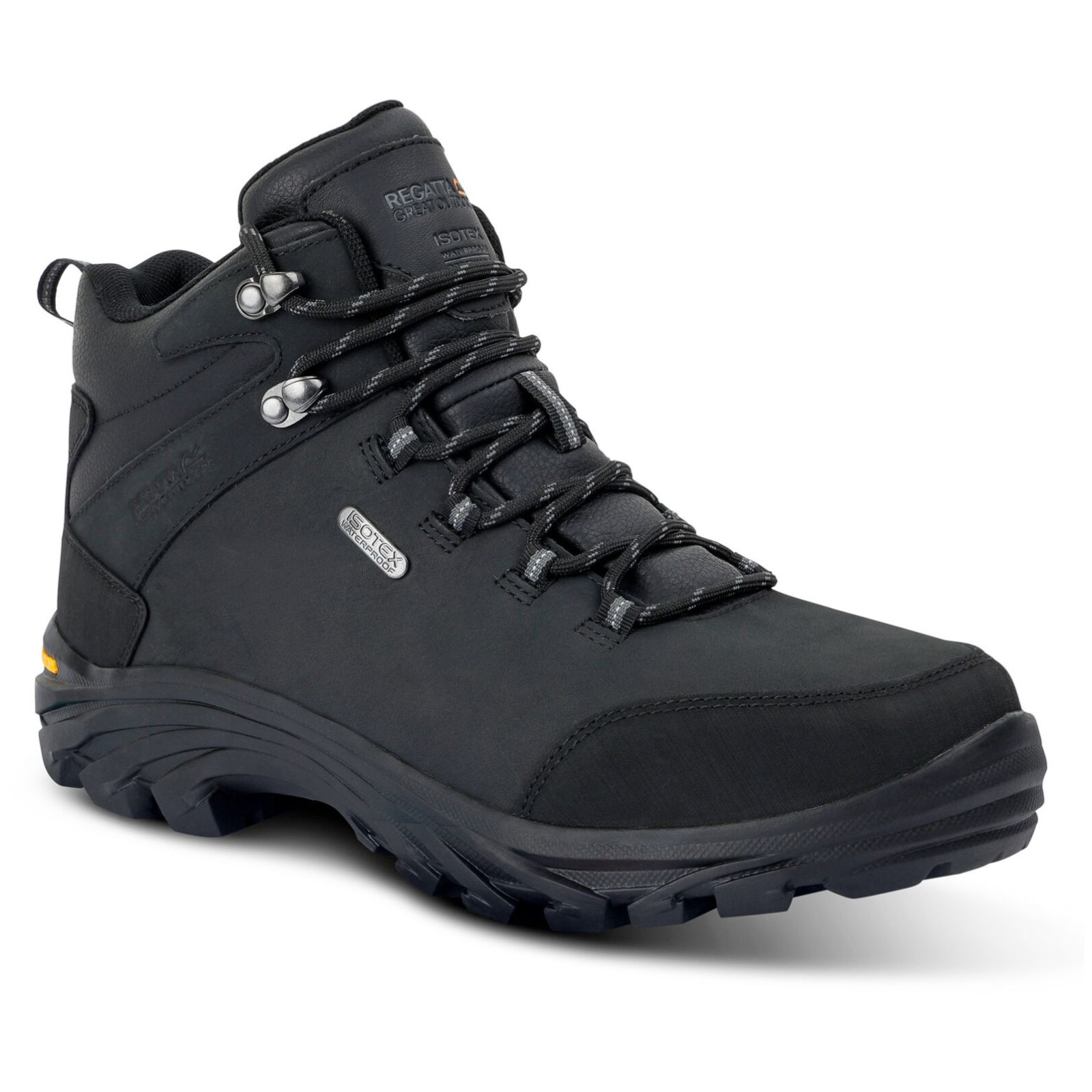 Buty trekkingowe wysokie męskie Regatta Burrell Leather Rozmiar butów (UE): 45 / Kolor: czarny