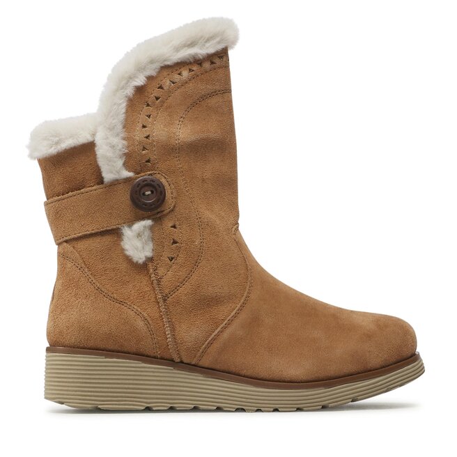 Botki Skechers Cozy Peak 49811/TAN Brązowy