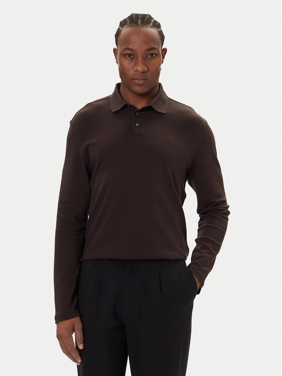 Calvin Klein Polo LV040EM909 Brązowy Regular Fit