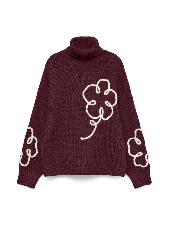 Vero Moda Golf Fatima 10335036 Fioletowy Regular Fit