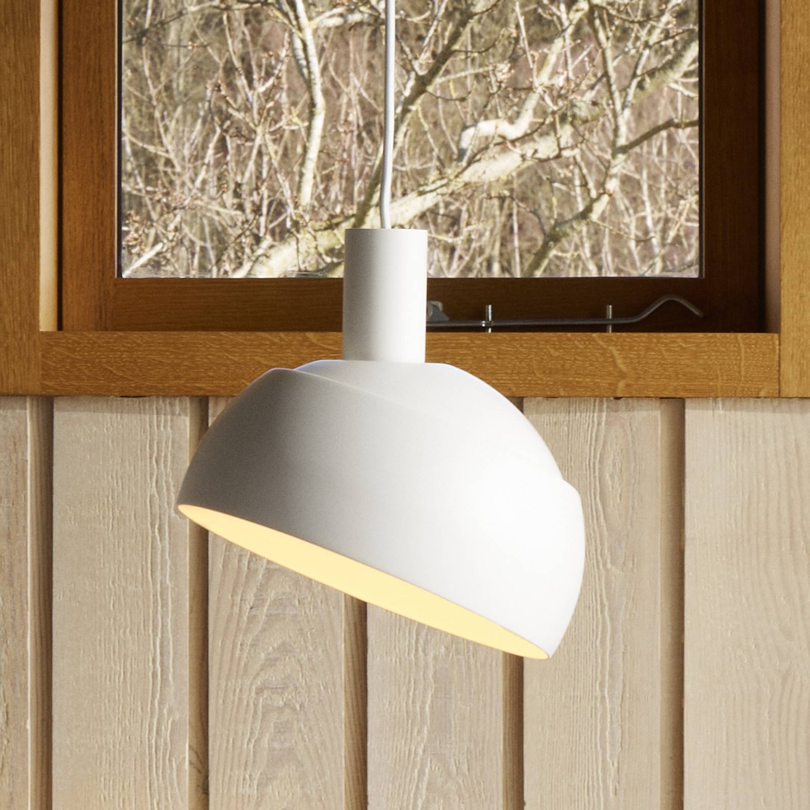 Louis Poulsen Lampa wisząca FJ Elements, możliwość ściemniania, biały / opal, salon / jadalnia, aluminium, nowoczesny