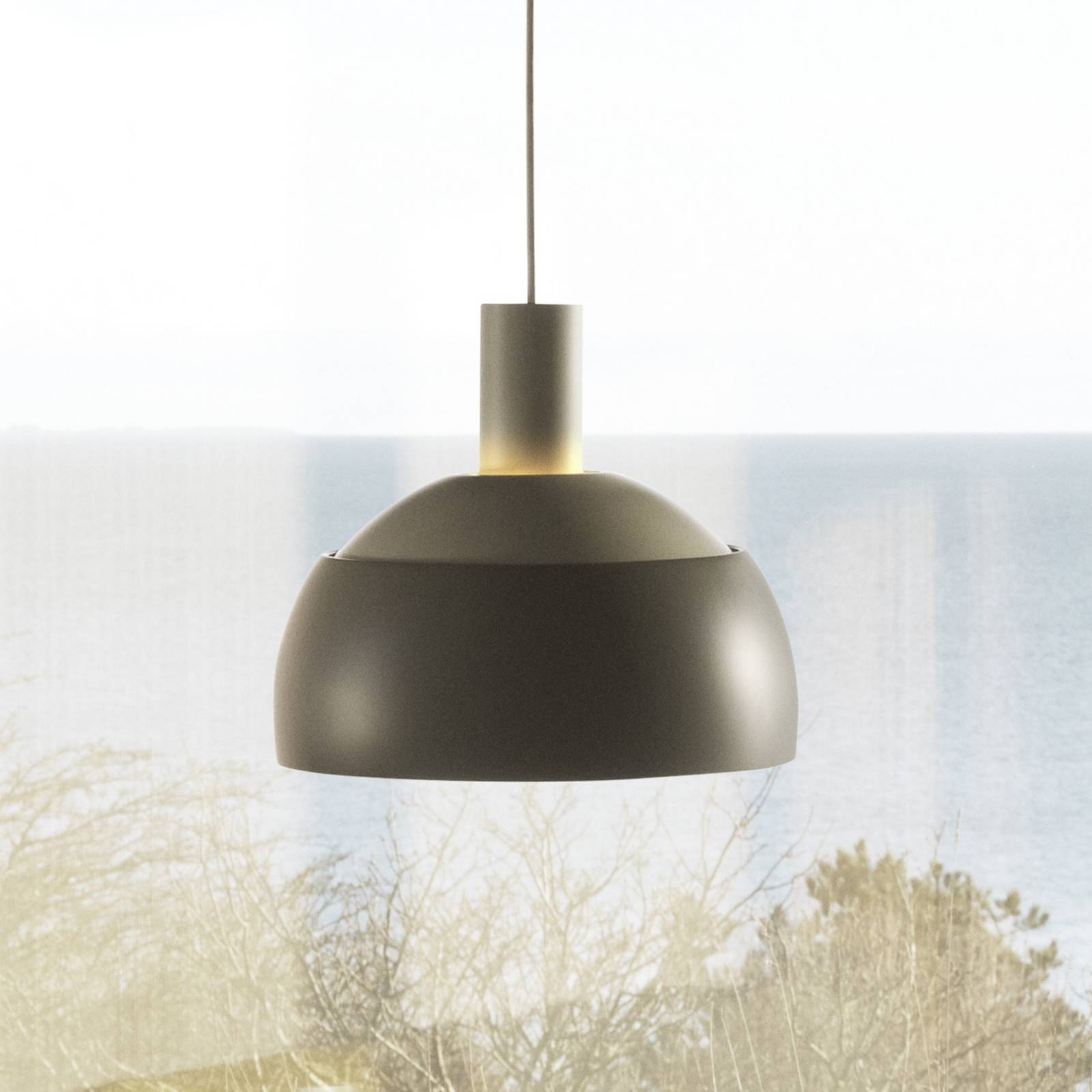 Louis Poulsen Lampa wisząca FJ Elements, możliwość ściemniania, aluminiowy / szary / cynkowy, salon / jadalnia, aluminium, nowoczesny