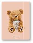 Teczka A4+ z gumką Teddies&Miś Boba Tea