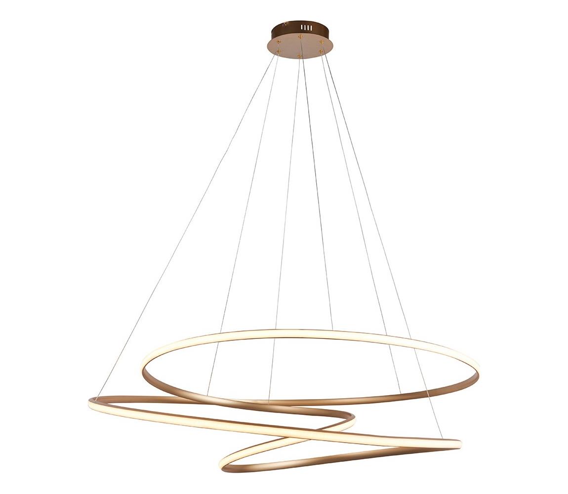 Endon 97645 - Ściemnialny żyrandol LED na przewodzie TWIRL LED/131W/230V 3000K złoty